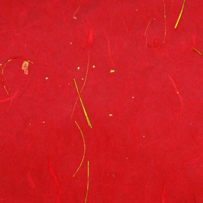 Тишу хартия с влакна, 35g/m2, 50x70cm, 1л, червена златен ефект