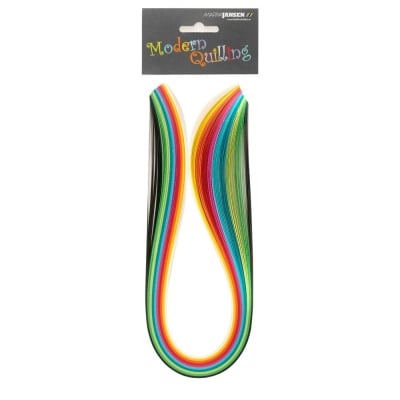 Ленти, Quilling, 10 mm x 48 cm, 100 ленти, разноцветни