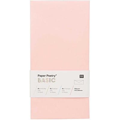 Картичка цветен картон Rico Design, PAPER POETRY, DL, 240 g