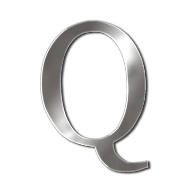 Декоративен символ RicoDesign, "Q", SILVER, 35/31 mm