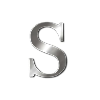 Декоративен символ RicoDesign, "s", SILVER, 24/21 mm