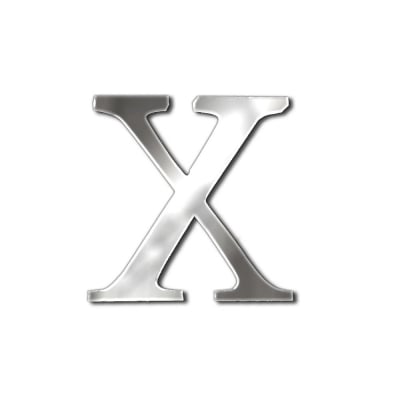 Декоративен символ RicoDesign, "x", SILVER, 24/24 mm