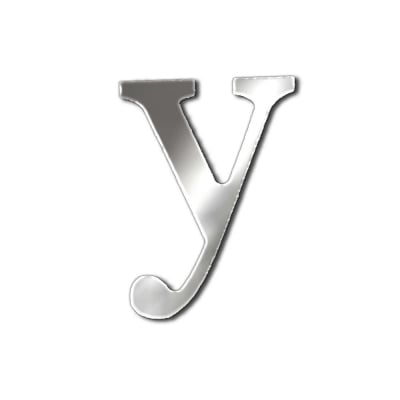 Декоративен символ RicoDesign, "y", SILVER, 32/23 mm