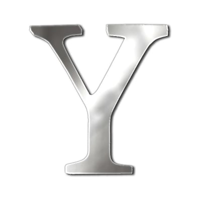 Декоративен символ RicoDesign, "Y", SILVER, 32/30 mm