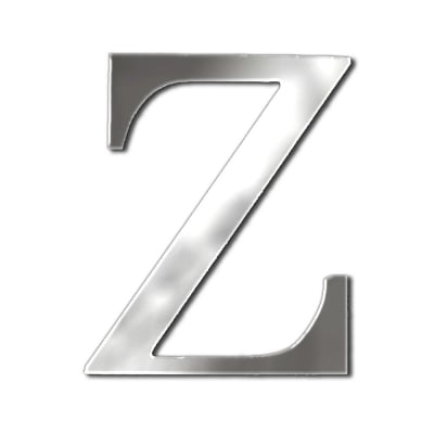 Декоративен символ RicoDesign, "Z", SILVER, 32/27 mm