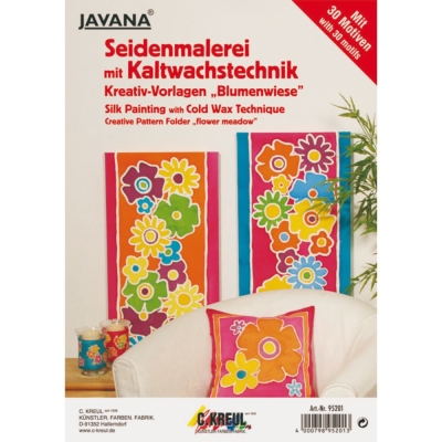 Шаблони за рисуване на коприна студен батик JAVANA, А3, цветя