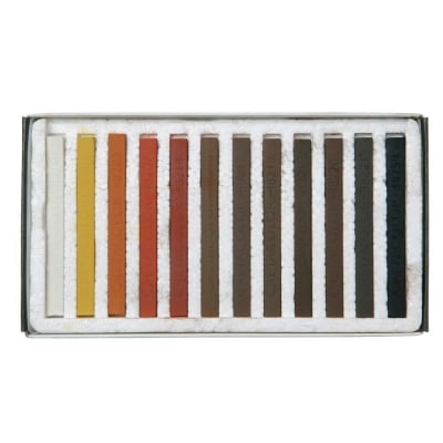 Комплект пастели Cretacolor, BROWN CHALKS, 12 бр., земни цветове