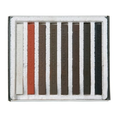 Комплект пастели Cretacolor, BROWN CHALKS, 8 бр., кафяви тонове
