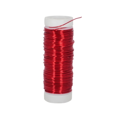 Медна тел, ф 0.50 mm, 25 m, червен металик