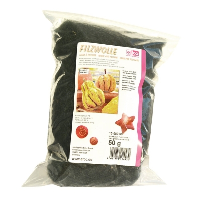 Вълна филц техника, Wool-virgin, 50 g, тъмно зелена