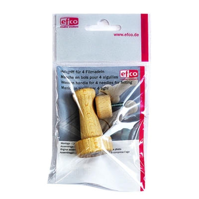 Дръжка дървена за 4 игли за филц, 2 части, 1 бр.