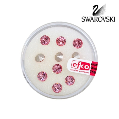 Кристали Swarovski Chatons, ф 5 mm, 10 бр., светла роза