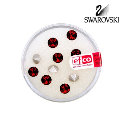 Кристали Swarovski Chatons, ф 5 mm, 10 бр., сиам