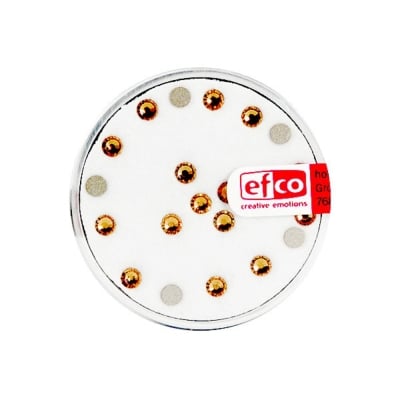 Кристали Swarovski, едностранно плоски, ф 3 mm, 20 бр., светъл топаз
