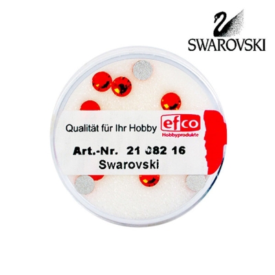 Кристали Swarovski, едностранно плоски, ф 5 mm, 10 бр., зюмбюл