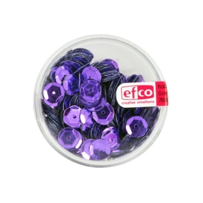 Кръгли пайети, релефни, ф 6 mm, ~ 500 бр., лилави