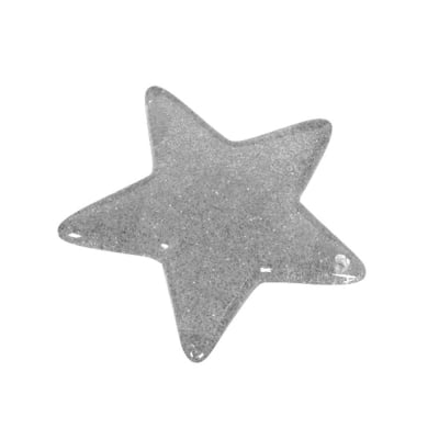 Пластмасова звезда, 4,8 см, сребърна