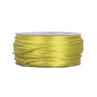 Сплетен шнур, сатен, 1.5 mm, 50 м. ролка, зелен, опаковка 50