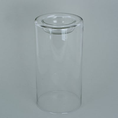 Стъклена поставка за свещ, 25 х 13 cm, 2 бр., ръчна изработка