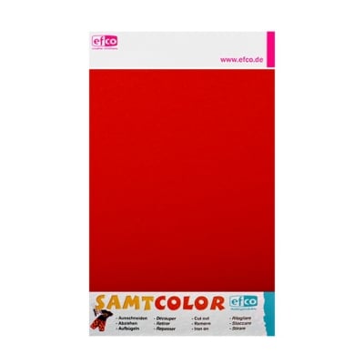 Цветен лист за декоративна щампа, SAMTCOLOR, 250 x 200 mm, 1 бр., червен
