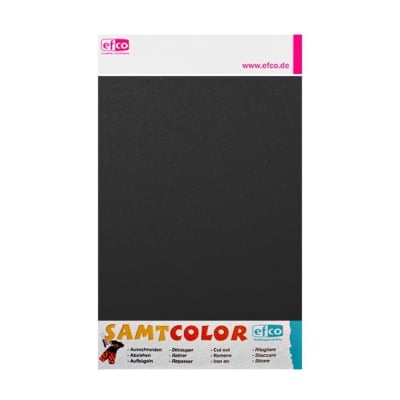 Цветен лист за декоративна щампа, SAMTCOLOR, 250 x 200 mm, 1 бр., черен