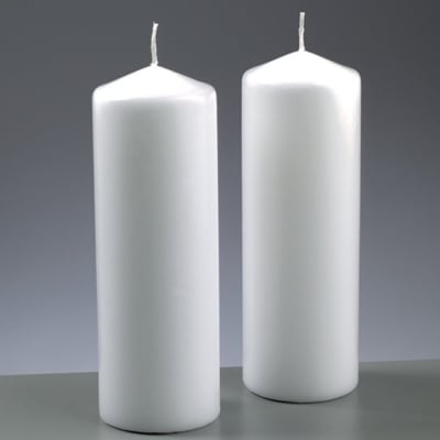 Цилиндрична свещ, ф 70 x H 200 mm, бял