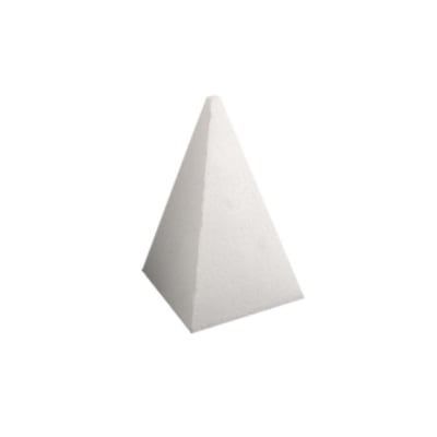 Пирамида от стиропор, бял, H 300 mm