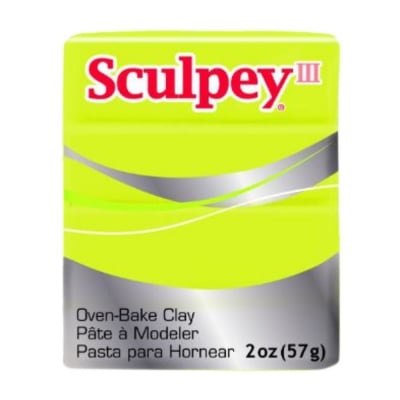 Глина Sculpey III, 57g, Acid Yellow