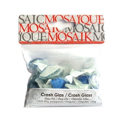 Мозаечна плочка Crash glass, стъкло, 1-3 cm, 50 бр., син микс