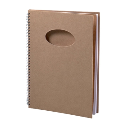 Бележник за скрапбукинг, овал, A 5 / 21.5 × 15 cm, 60 листа, 70 g/m², кафяв