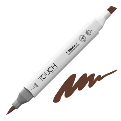 Маркер TOUCH TWIN BRUSH, BR92, Chocolate