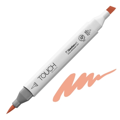 Маркер TOUCH TWIN BRUSH, R140, Light Orange