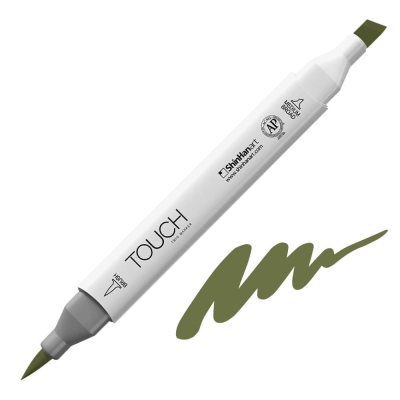 Маркер TOUCH TWIN BRUSH, Y225, Olive Green Dark