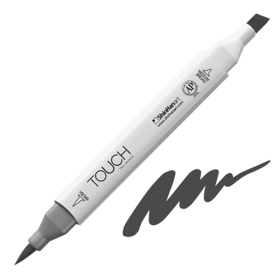 Маркер TOUCH TWIN BRUSH, CG8, Cool Grey 80%