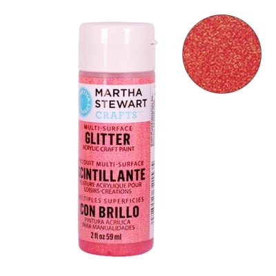 Боя акрилна Martha Stewart, 59 ml, Glitter, candy apple