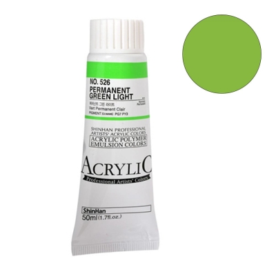 Акрилна боя ARTISTS' ACRYLIC, 50 ml, Permament Green Light
