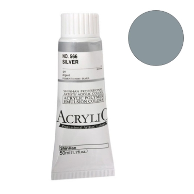 Акрилна боя ARTISTS' ACRYLIC, 50 ml, Silver