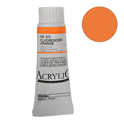 Акрилна боя ARTISTS' ACRYLIC, 50 ml, Fluorescent Orange