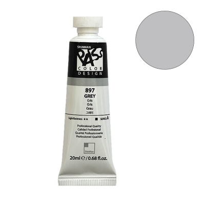 Постерна боя на водна основа PASS COLOR, 20 ml, Grey