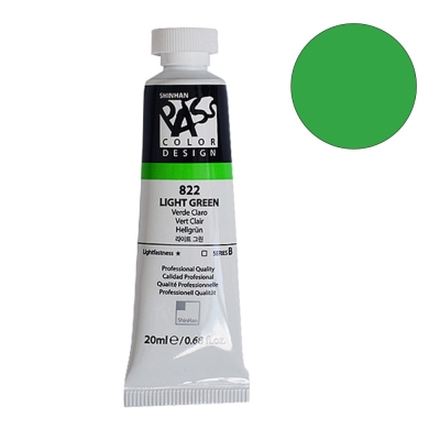 Постерна боя на водна основа PASS COLOR, 20 ml, Light Green