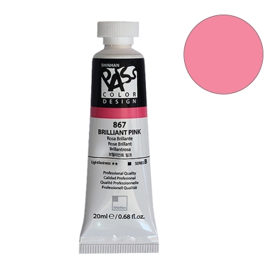 Постерна боя на водна основа PASS COLOR, 20 ml, Brilliant Pink