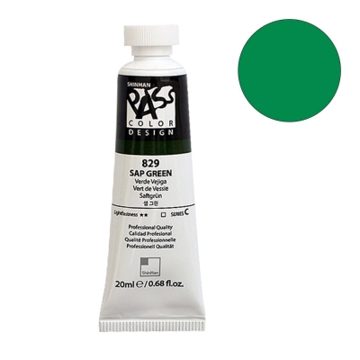 Постерна боя на водна основа PASS COLOR, 20 ml, Sap Green