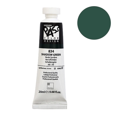 Постерна боя на водна основа PASS COLOR, 20 ml, Shadow Green