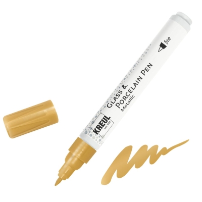 Маркер за порцелан контурен 160'C, Metallic, 1-2 mm, златен