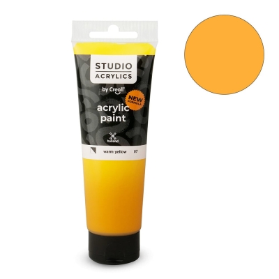 Акрилна боя CREALL-STUDIO-ACRYLICS, 120 ml, топло жълта