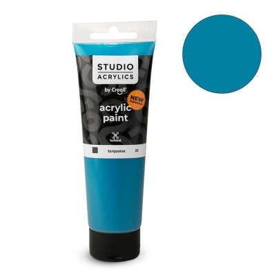 Акрилна боя CREALL-STUDIO-ACRYLICS, 120 ml, тюркоазена