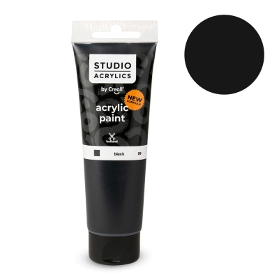 Акрилна боя CREALL-STUDIO-ACRYLICS, 120 ml, черна