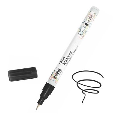 Маркер лак тънкописец, Extrafine, 0,8 mm, черен