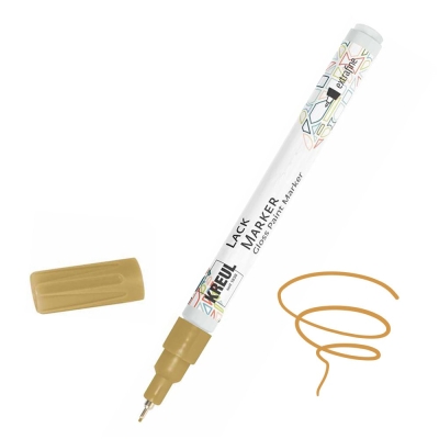 Маркер лак тънкописец, Extrafine, 0,8 mm, златен