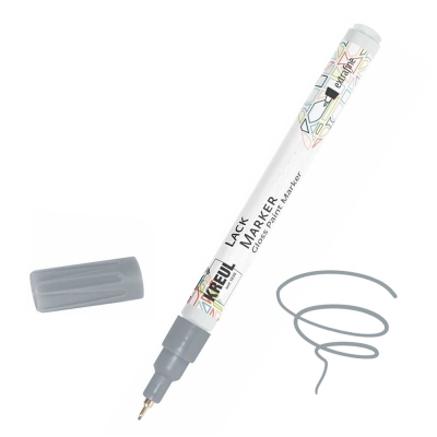 Маркер лак тънкописец, Extrafine, 0,8 mm, сребърен